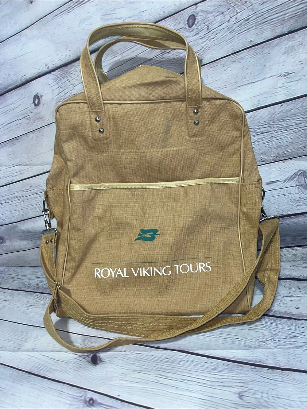 Tan Canvas Travel Tote Bag
